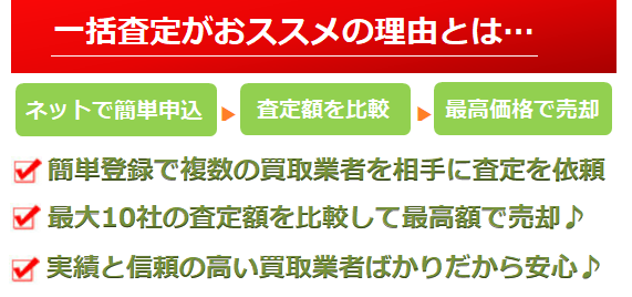 一括買取査定の手続き・メリット